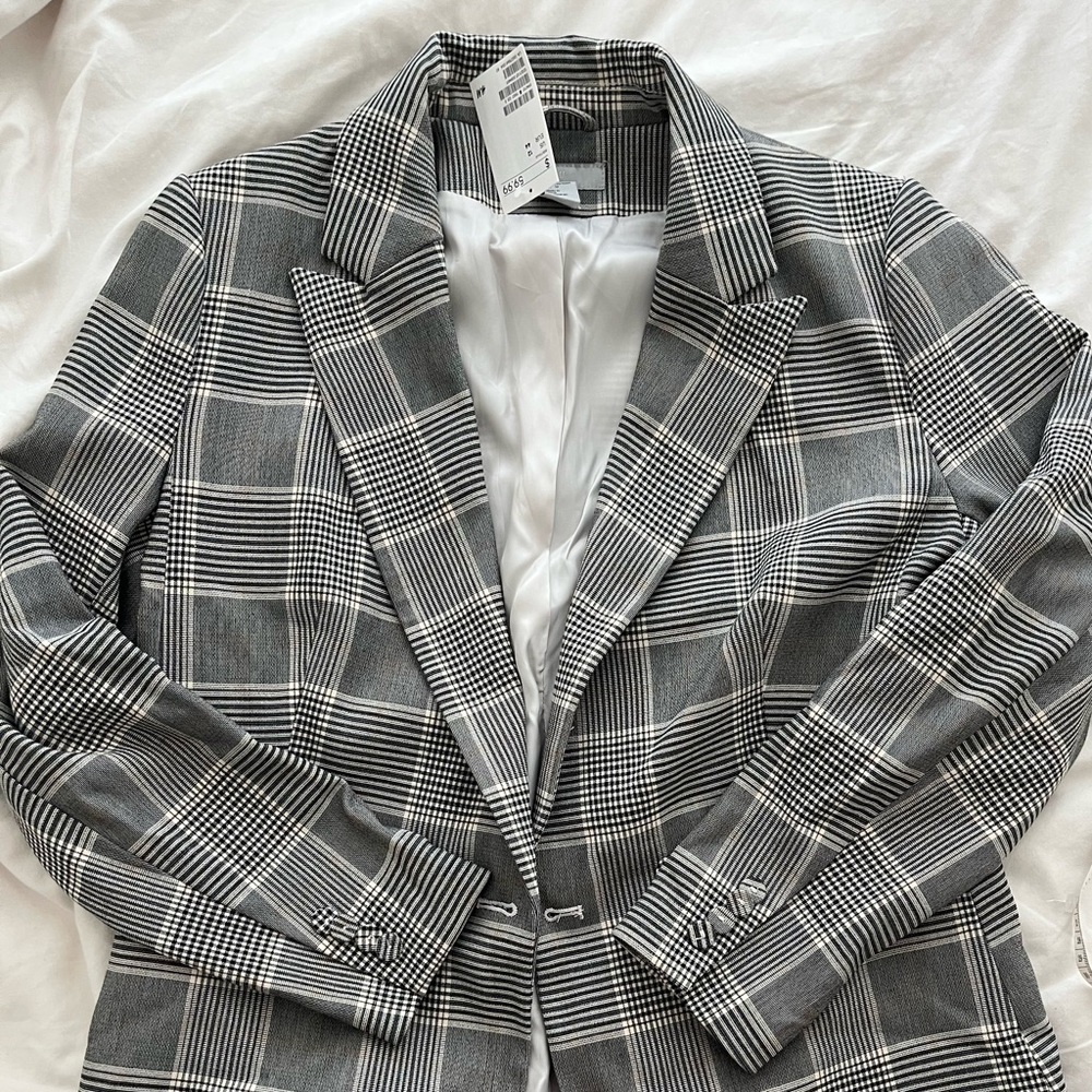 NWT H&M Plaid Blazer
